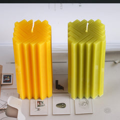 Candle Mold Creative Candle Mold Square Weave Pattern Candle Mold Color Candle Mold