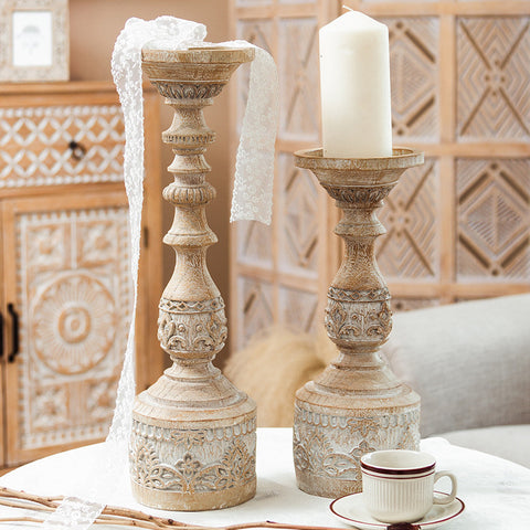 Retro Moroccan Light Luxury Homestay Resin Candle Holder